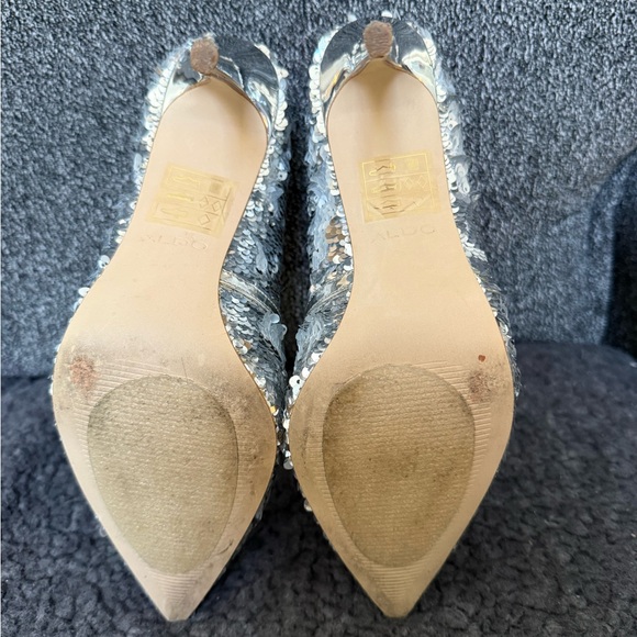 ALDO Stessy Silver Sequin Women's Shoes - Picture 3 of 4
